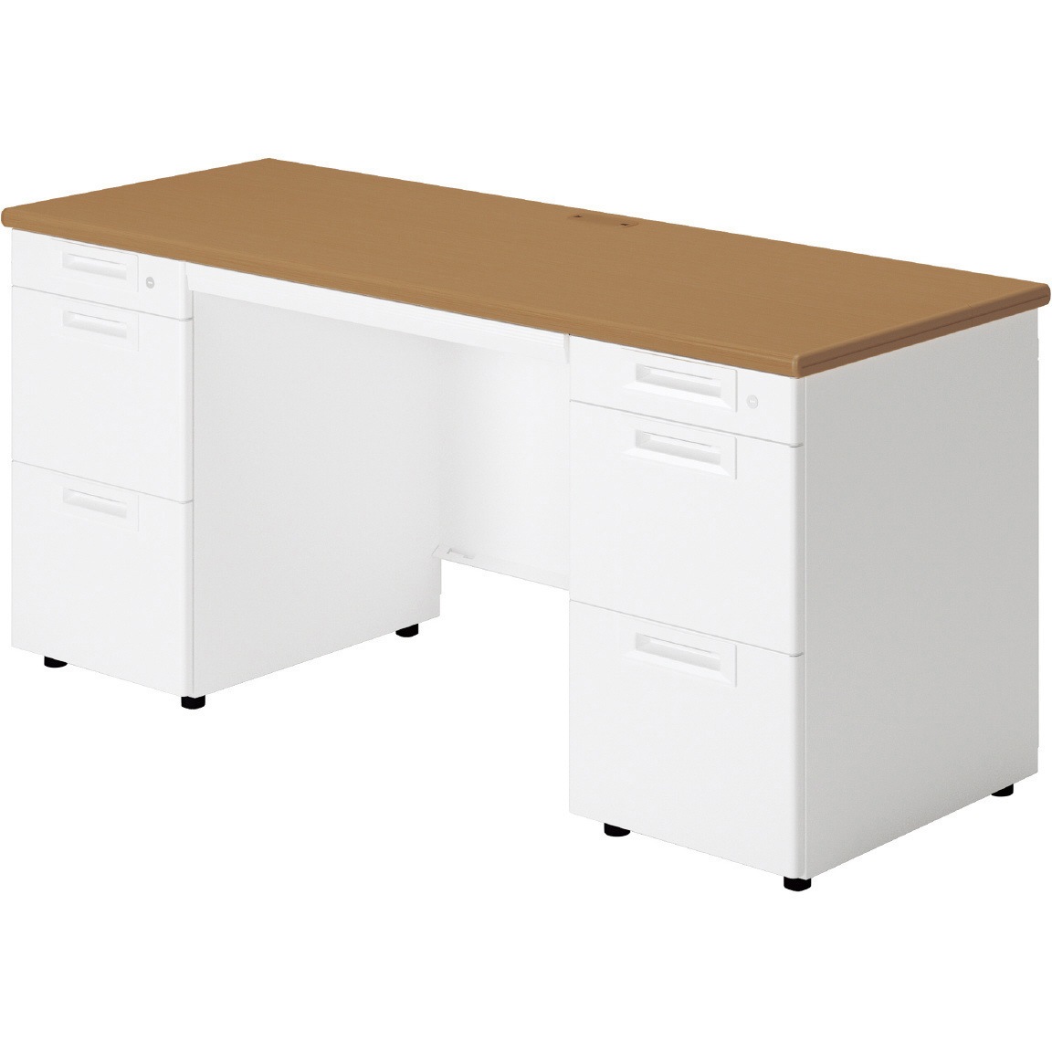 SA-N166A-33 T2/W4 SAデスク 両袖机(組立サービスなし) プラス[家具] 奥行600mm