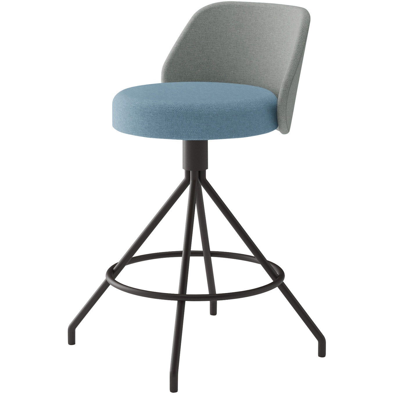 K04-BZ20CC-R3E32 ミドルハイチェア コーデ 固定脚(座回転)張くるみ スタンダード張地(配送・組立サービス付き) 1脚 コクヨ 【通販モノタロウ】