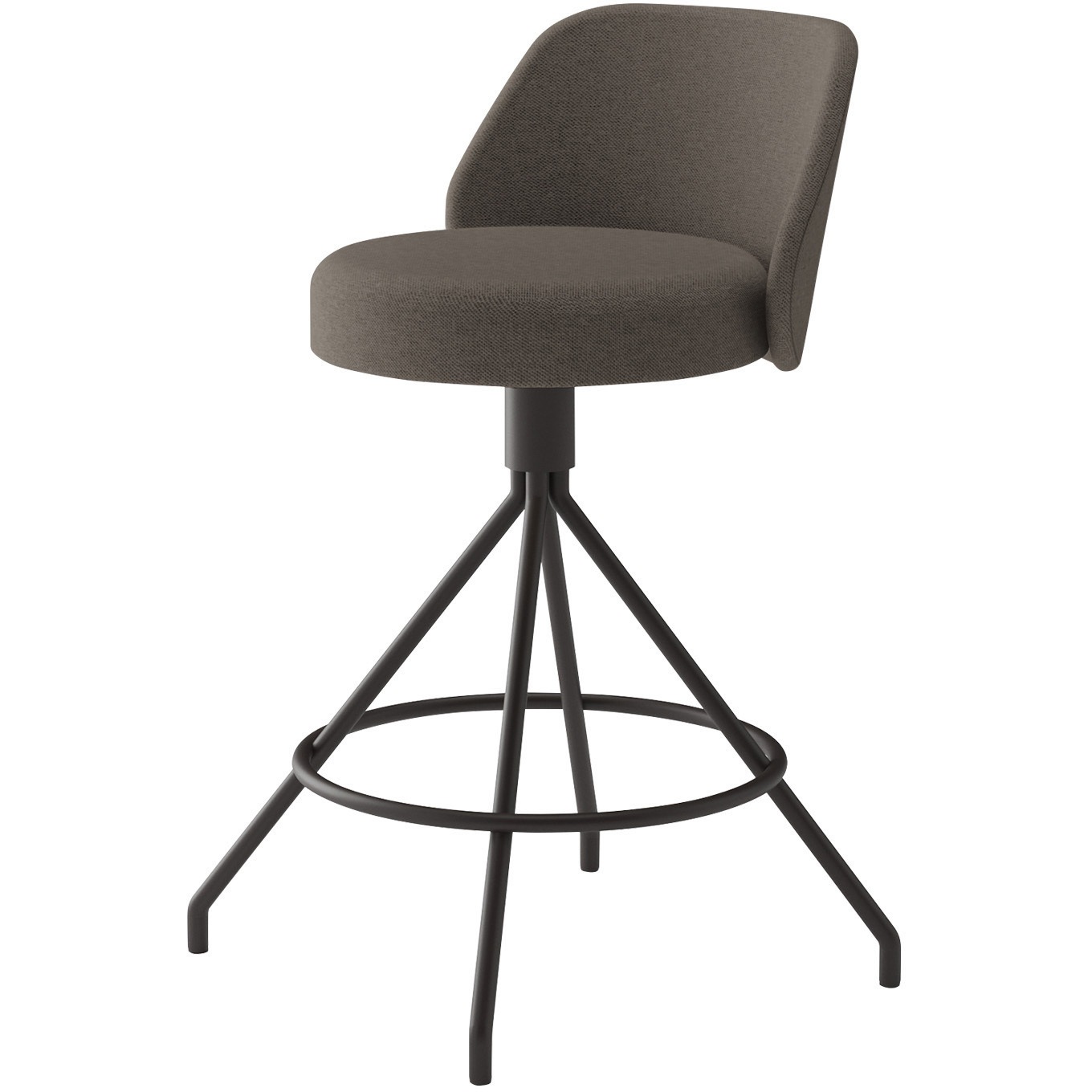 K04-BZ20SC-M6M62 ミドルハイチェア コーデ 固定脚(座回転)張くるみ スタンダード張地(配送・組立サービス付き) 1脚 コクヨ 【通販モノタロウ】