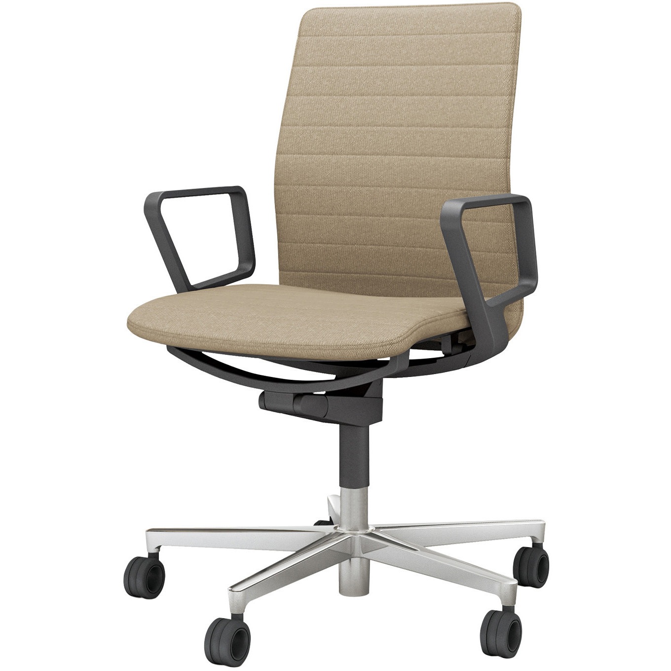 C01-P152CU-B1K1K3 オフィスチェア ファブレ ポリッシュ脚 ストライプタイプ 肘付き(配送・組立サービス付き) 1脚 コクヨ 【通販モノタロウ】 60,390円