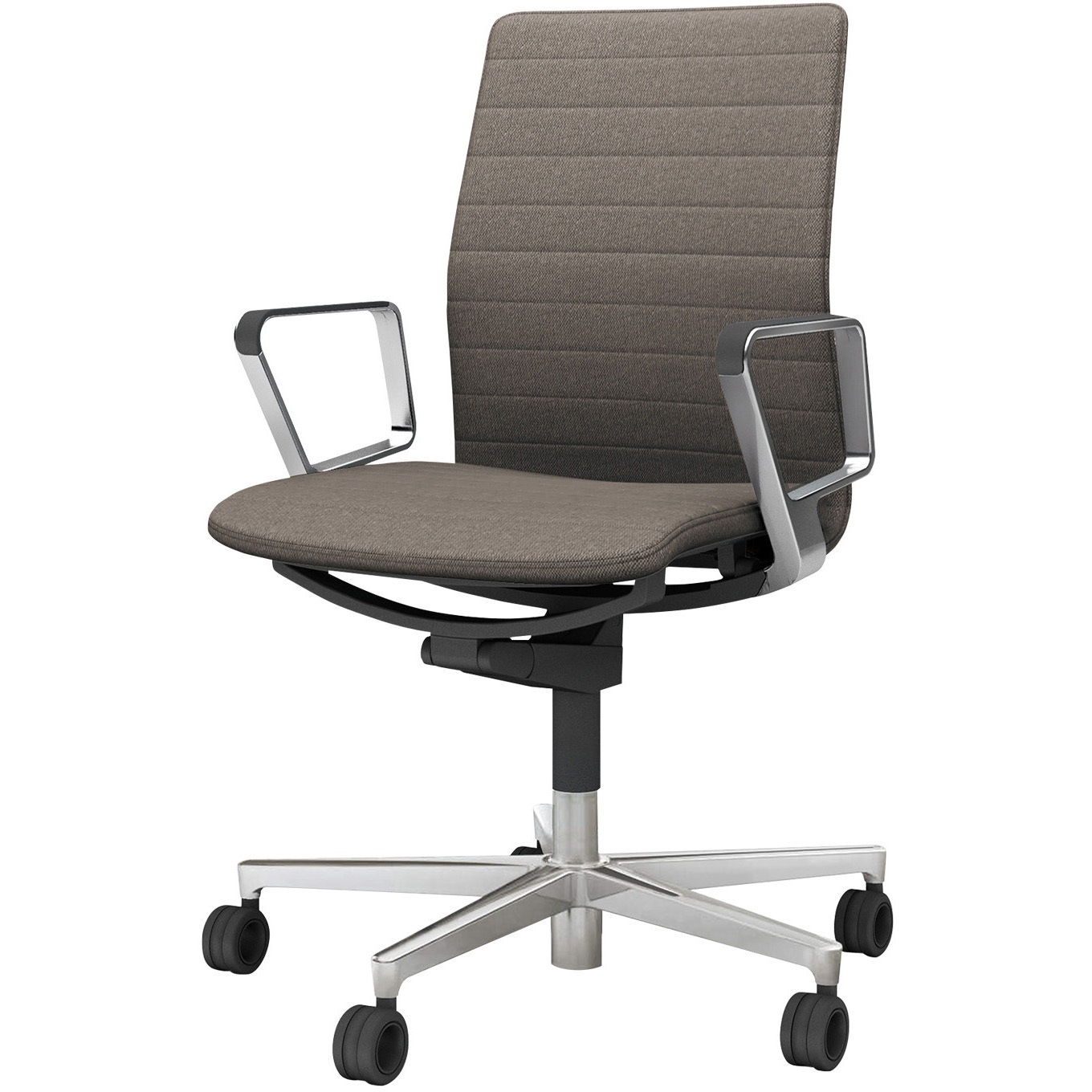 C01-P162CU-BM6M63 オフィスチェア ファブレ ポリッシュ脚 ストライプタイプ アルミ肘付き(配送・組立サービス付き) 1脚 コクヨ 【通販モノタロウ】