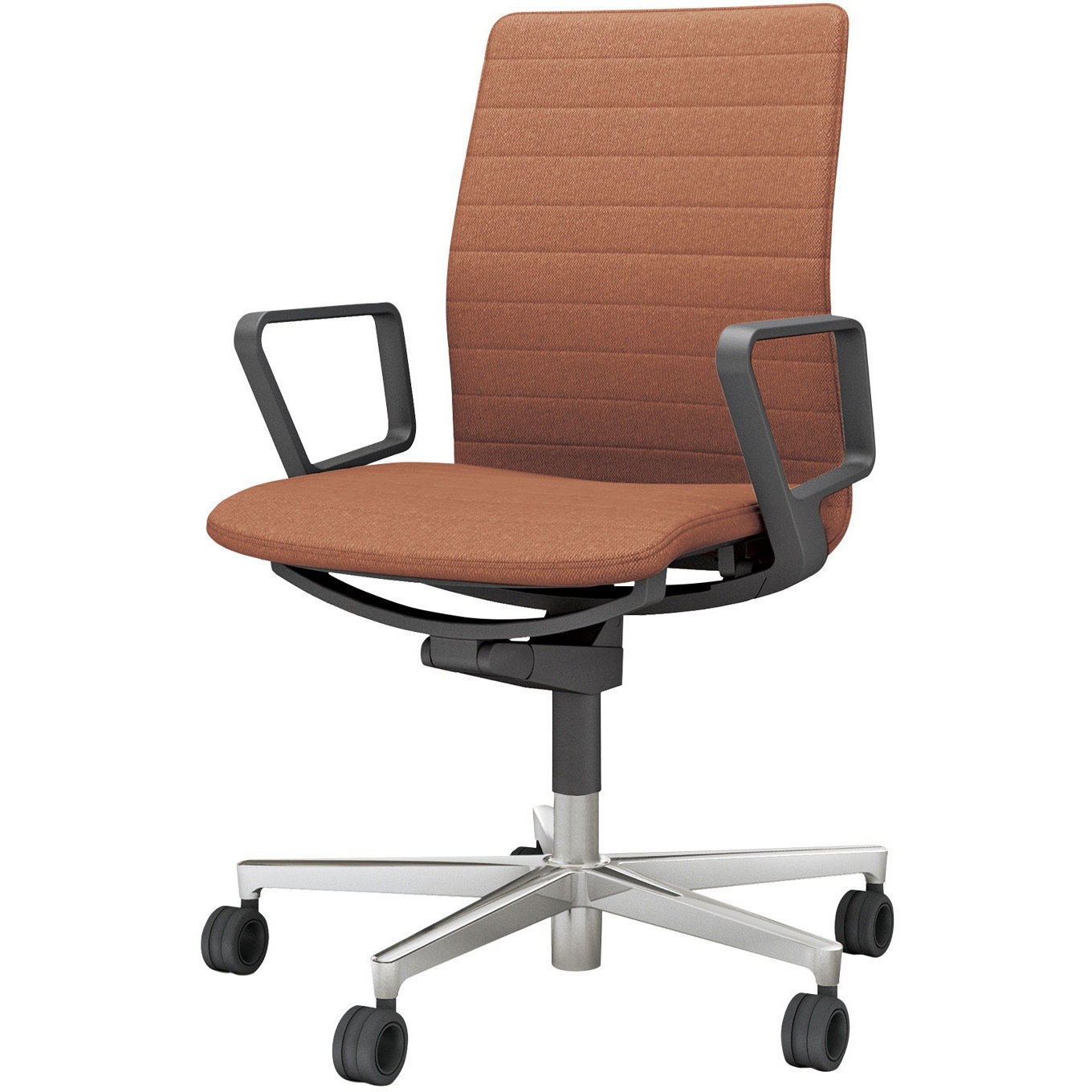 C01-P152CU-B46463 オフィスチェア ファブレ ポリッシュ脚 ストライプタイプ 肘付き(配送・組立サービス付き) 1脚 コクヨ 【通販モノタロウ】