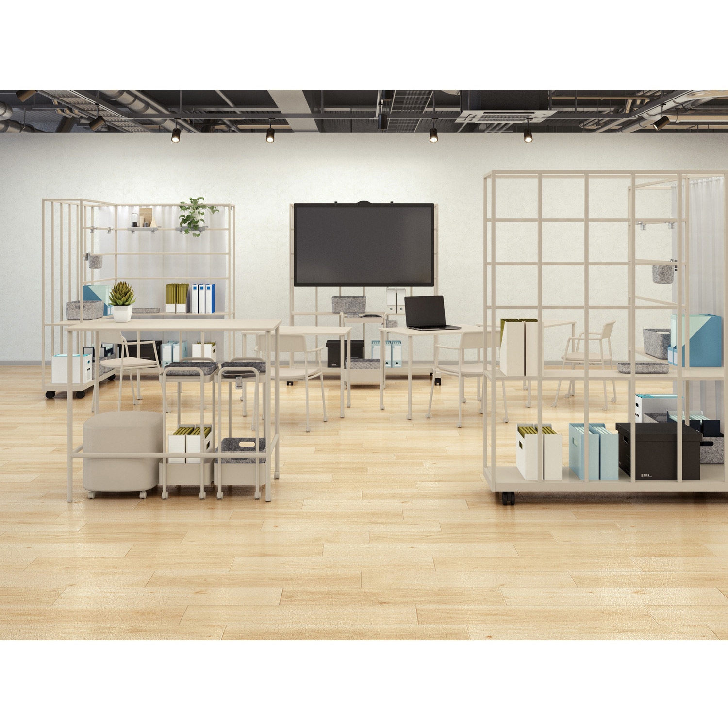 TAN-MZ1506MC-M1M11 テーブル エニー 台形 4本キャスタータイプ(配送