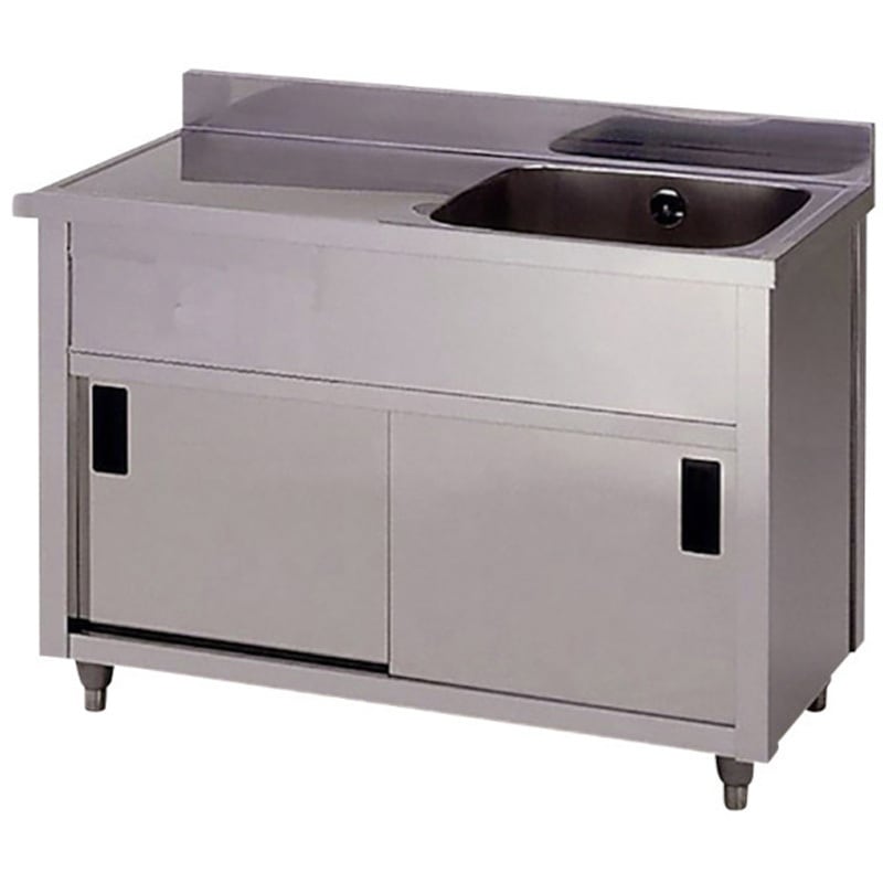 KN-APM1-1200HR 一槽水切キャビネットシンク ライフ住器 奥行600mm間口120cm高さ80cm  KN-APM1-1200HR