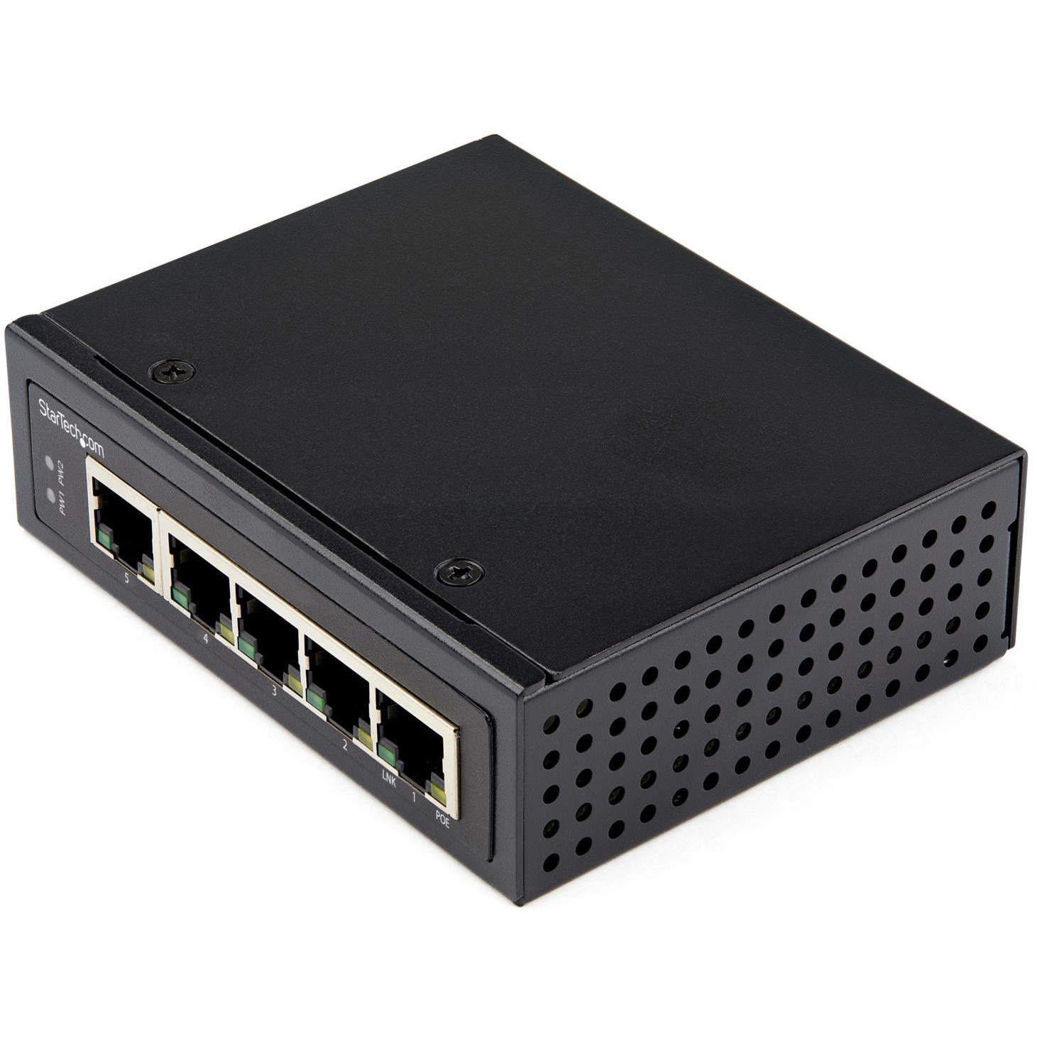 IESC1G50UP イーサネットスイッチ/産業用/アンマネージド/30W PoE+給電/5ポート RJ45/ギガビット対応/IP30準拠/DINレール・壁面取付け可能/-40～+75度/ネットワークスイッチ 1個 StarTech.com 【通販モノタロウ】