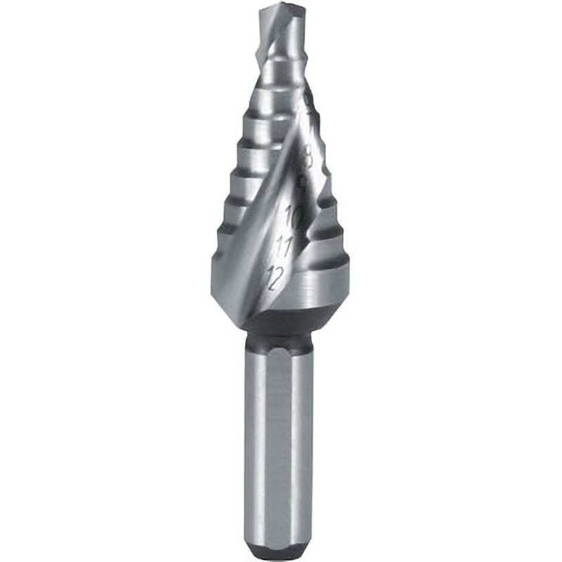 101-061 スパイラルステップドリル (2枚刃タイプ) RUKO コバルトハイス製 ノンコーティング シャンク径6mm  101-061 5,410円