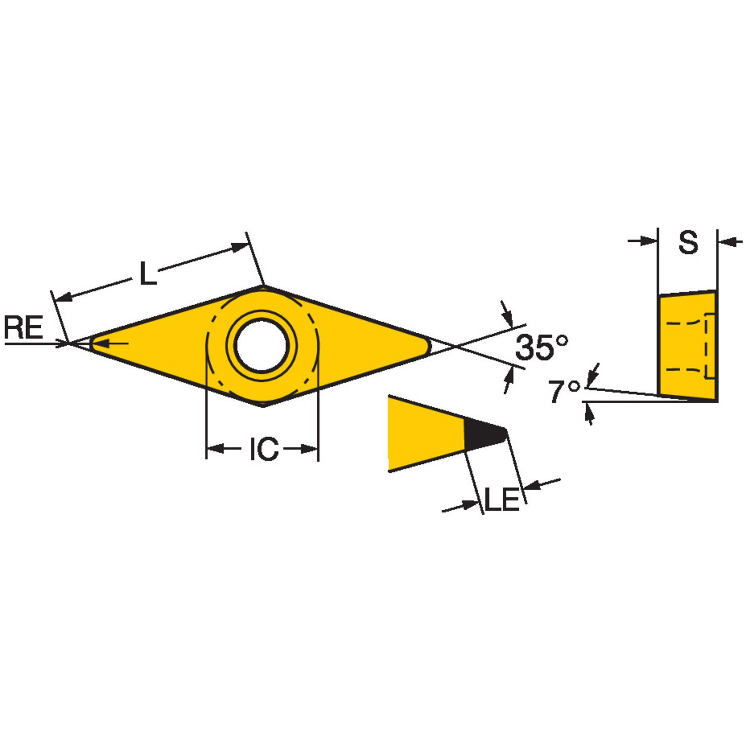 VCMW160404FPCD10 CoroTurn(R) 107 旋削加工用チップ ひし形35° サンド