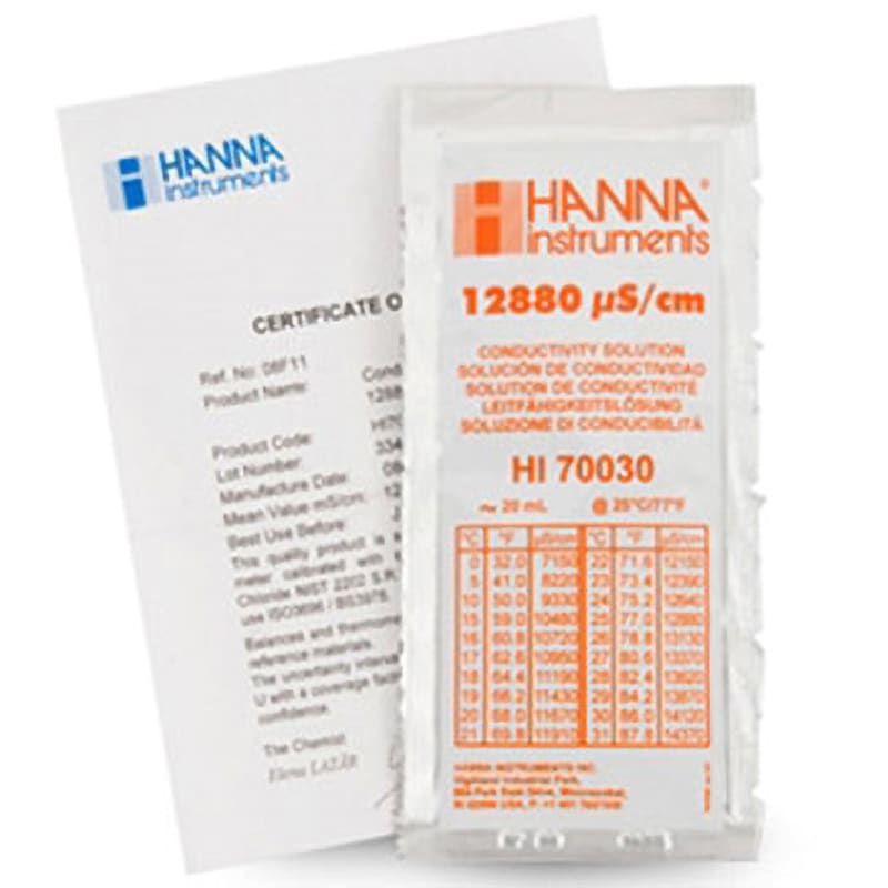 HI 70030C EC標準液 (スタンダードタイプ) 1セット(20mL×25袋) HANNA(ハンナインスツルメンツ・ジャパン) 【通販モノタロウ】