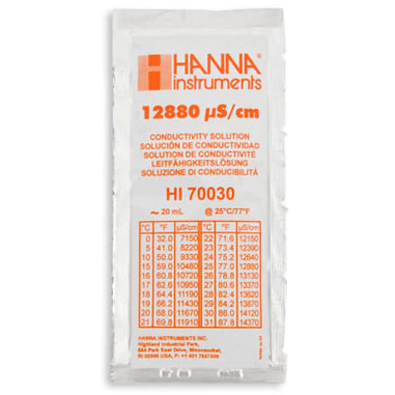 HI 70030P EC標準液 (スタンダードタイプ) 1セット(20mL×25袋) HANNA(ハンナインスツルメンツ・ジャパン)  【通販サイトMonotaRO】
