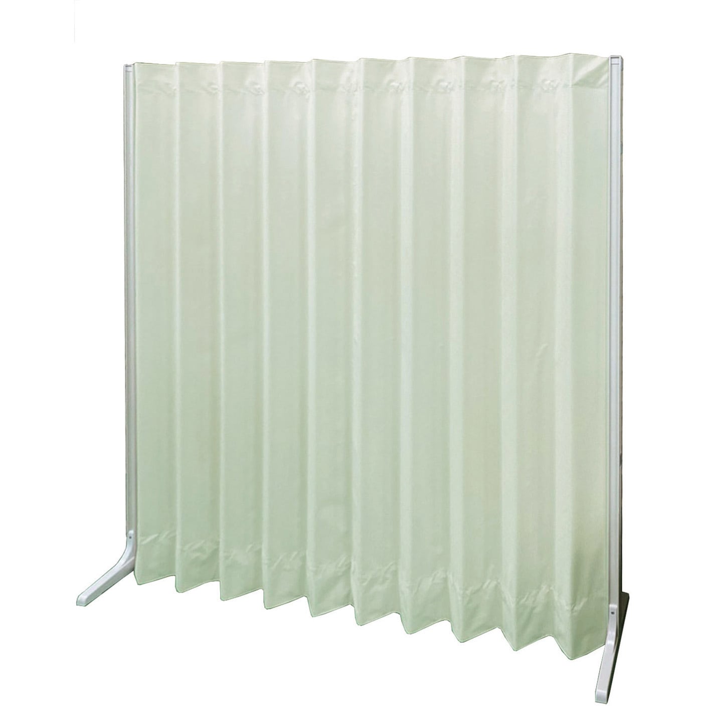 W1800XD340XH1800MM 抗菌アコーディオンスクリーン 直線型 グリーン W1800XD340XH1800MM 1台 東京ブラインド工業 【通販モノタロウ】
