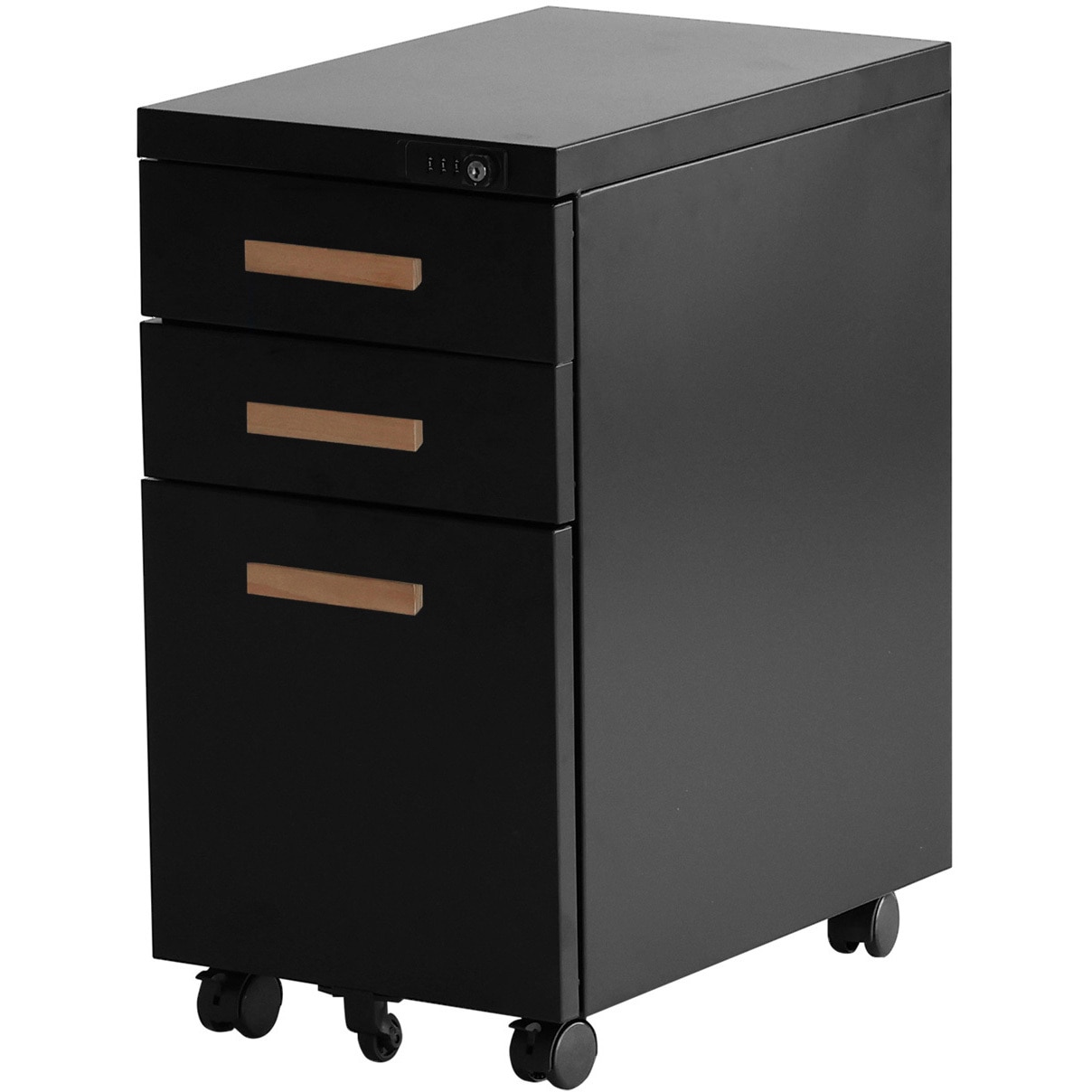 OFK-3759BK デスクワゴン 市場 ブラック色 幅300mm奥行450mm高さ580mm  OFK-3759BK