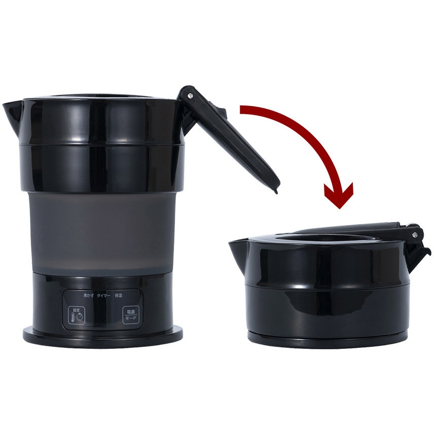 MBE-TK04/BK 折りたたみ電気ケトル MCO ブラック色 - 【通販モノタロウ】