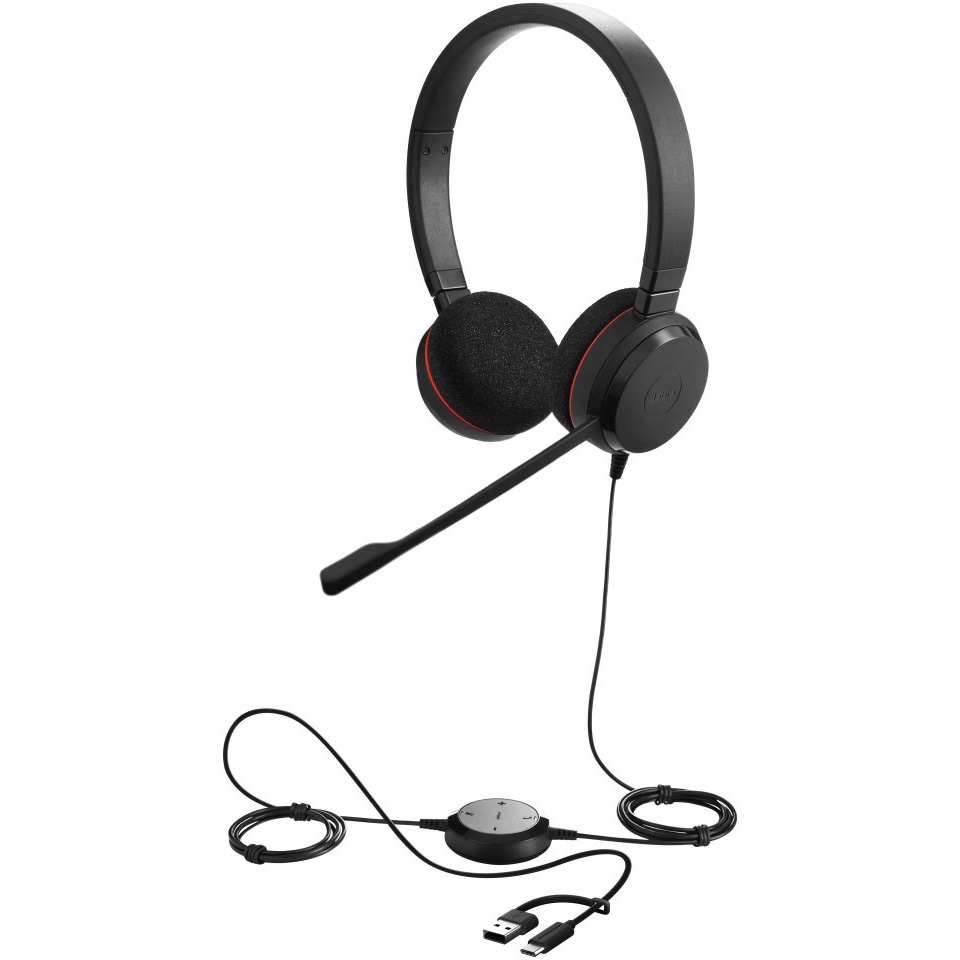 Jabra ヘッドフォン 4999-823-169 Jabra Evolve 20 MS Stereo USB C/A Jabra 黒色
