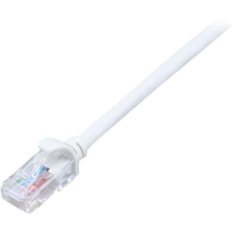 HLC-T5-100MP CAT5e対応LANケーブル 協和ハーモネット 〇コネクタ 爪折れ防止:〇 ストレート結線式 100m 単線 ホワイト色  1本 HLC-T5-100MP