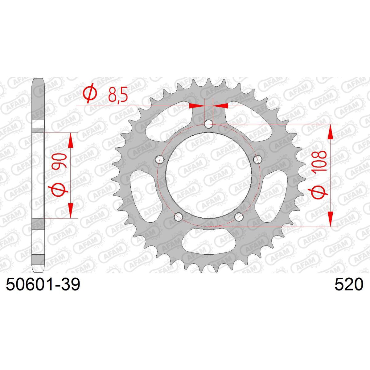 AFAM（アファム） リア スチールスプロケット 525-40 16605-40