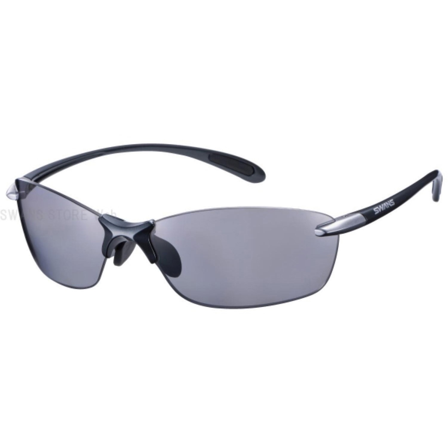 SWANS：H-70FIS、色黒、サイズONE（51-54cm）、未使用・新品 SALF-0051 ヘンコウ GMR スポーツサングラス Airless-Leaf fit SWANS