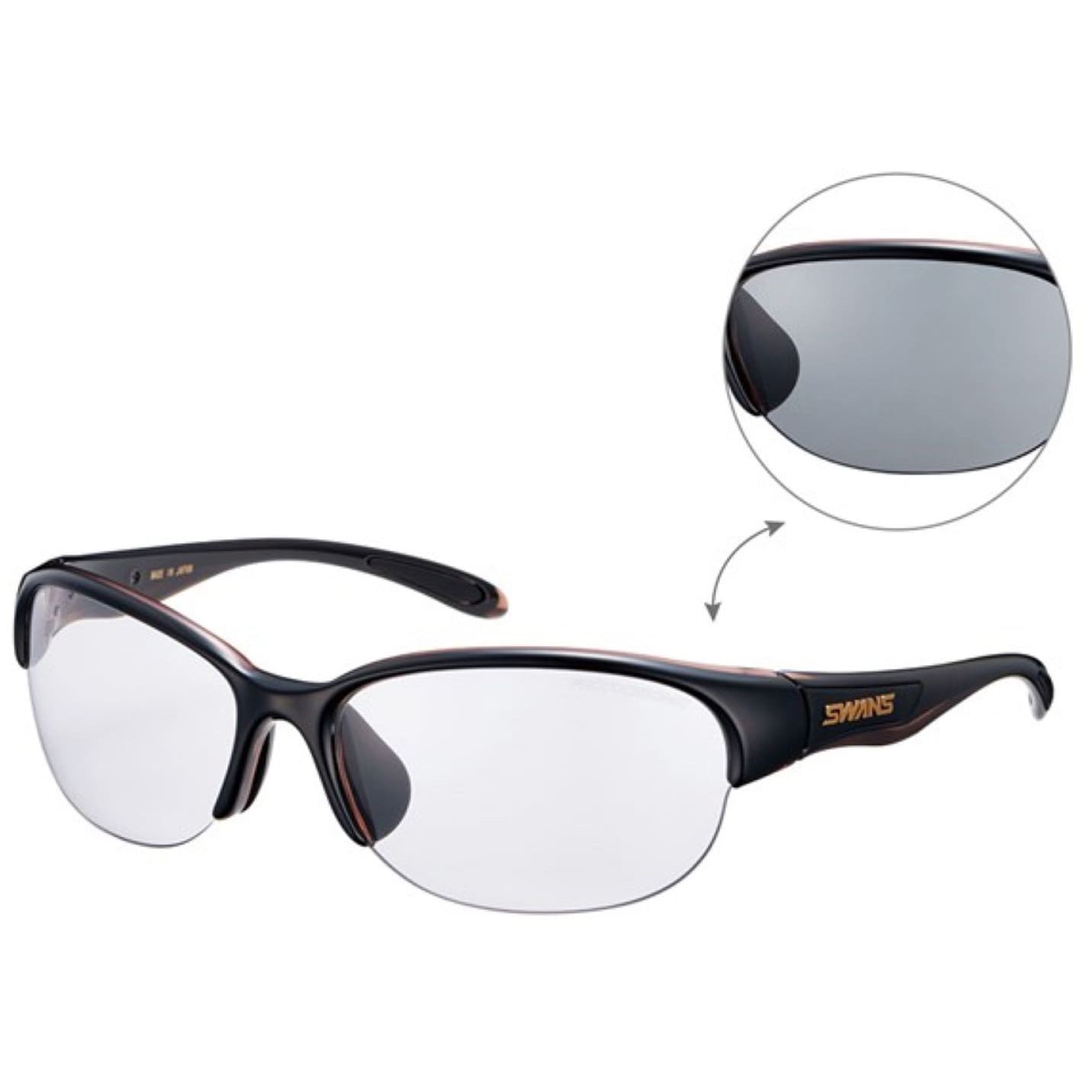 3137004901670 スポーツサングラス LUNA SWANS レンズ色0066/調光クリア to スモーク