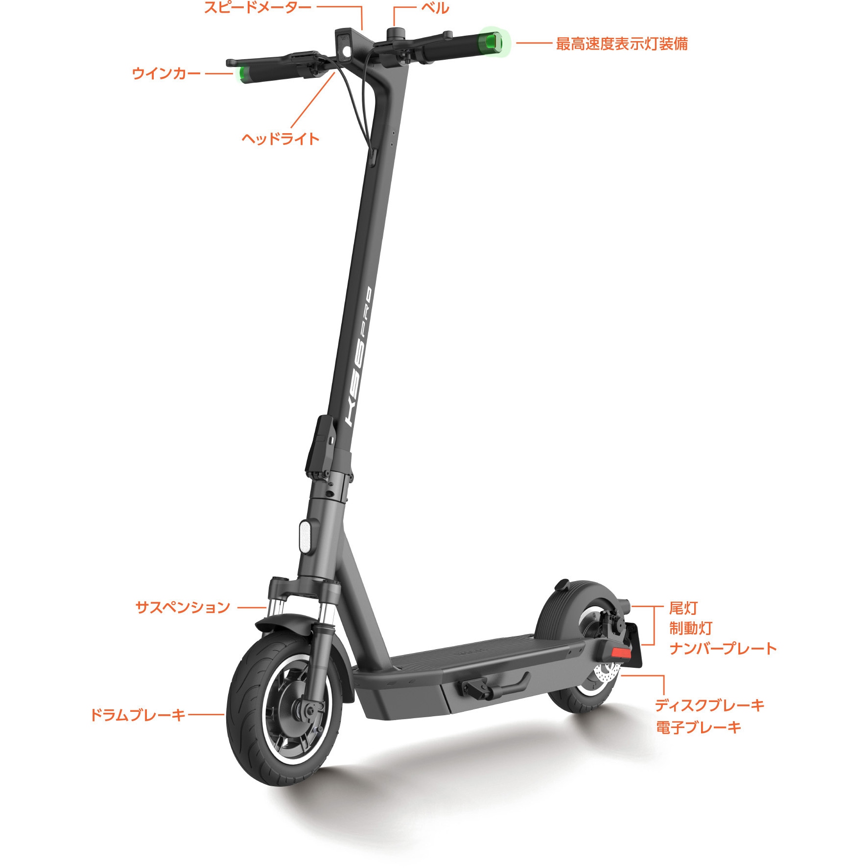 KS6 PRO 【特定原付】電動キックボード YADEA KS6 PRO YADEA グレー色