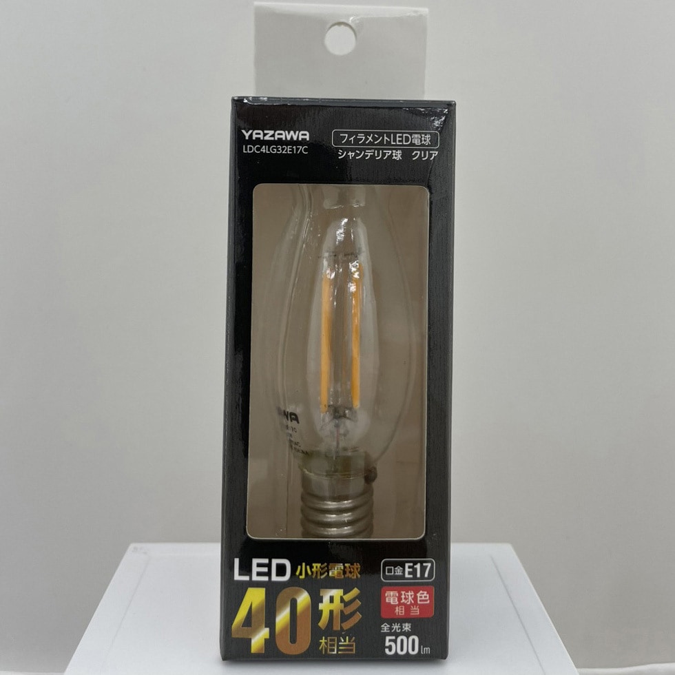 LDC4LG32E17C フィラメントLED シャンデリア形 YAZAWA(ヤザワ