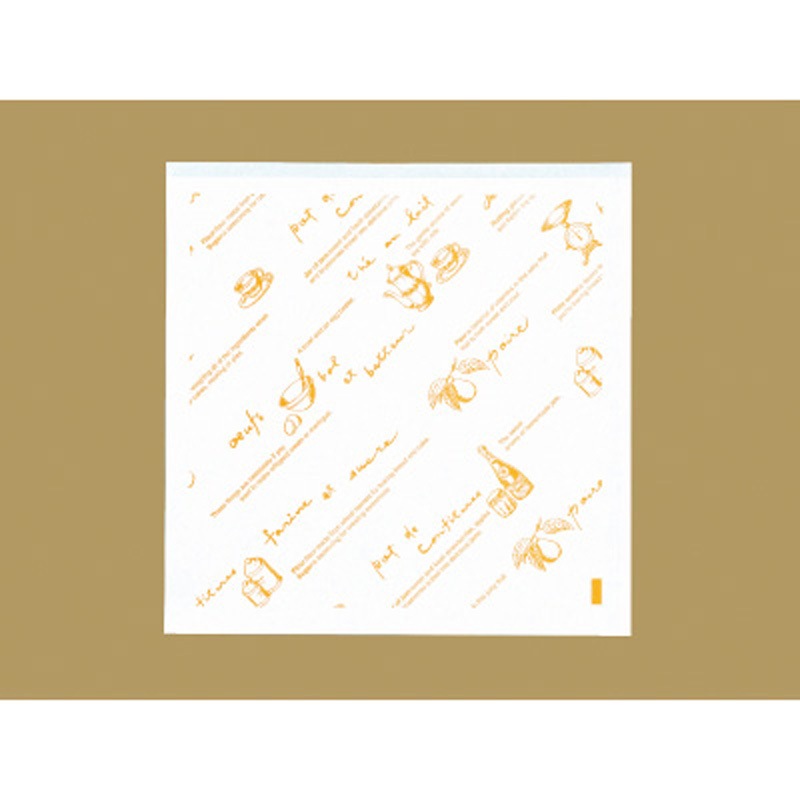 338 バーガー袋 ティータイム 白 cotta 寸法180×180mm 1セット(500枚)