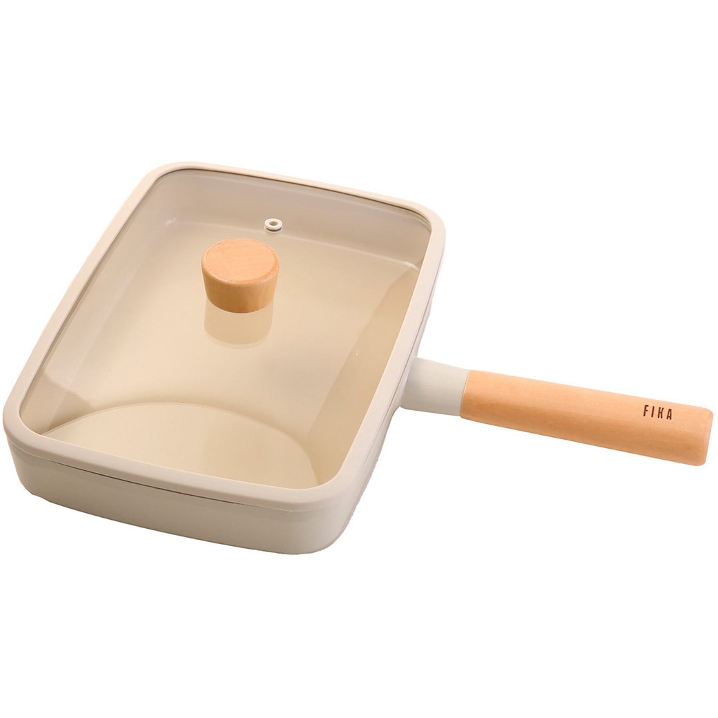 41235 FIKA スクエアフライパン 29cm cotta セラミック塗装加工 容量1.7L