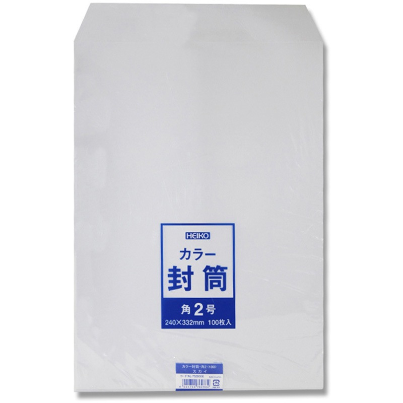 41839 カラー封筒 角2 スカイ 1枚(500枚) cotta 【通販モノタロウ】