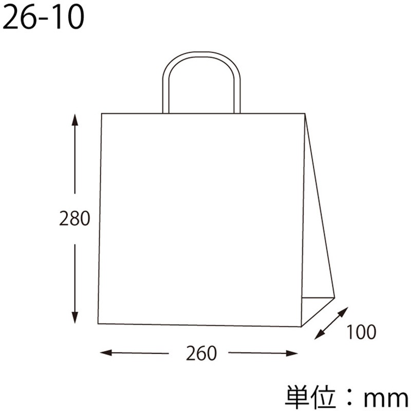 42007 25チャームバッグ 未晒無地CH 1枚(300枚) cotta 【通販モノタロウ】