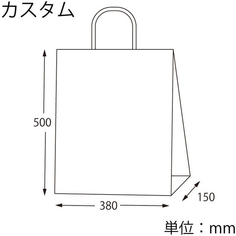 42069 25チャームバッグ KA E未晒無地 cotta 幅380mm奥行150mm高さ500mm 1枚(200枚)