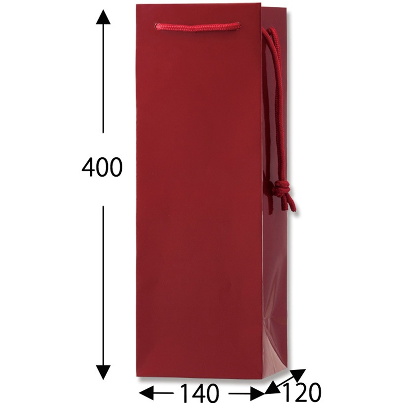 42205 ブライトバッグ ワインLL エンジ cotta 幅140mm奥行120mm高さ400mm 1枚(300枚)