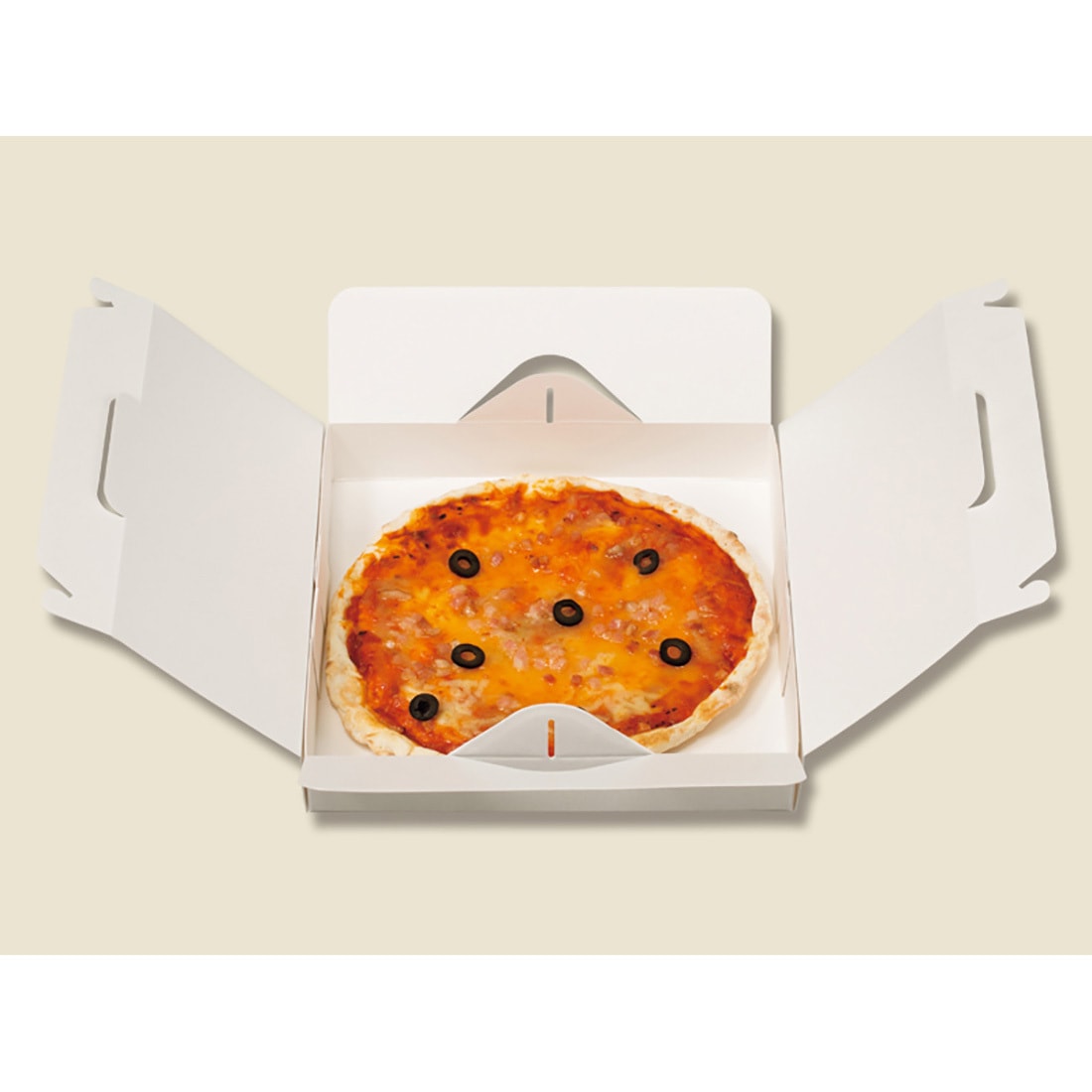 42324 NキャリーピザBOX 23cm 白 1枚(100枚) cotta 【通販モノタロウ】