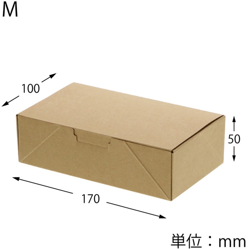 42333 ネオクラフト コンパクトBOX M cotta 寸法170×100×H50mm 1枚(200枚)