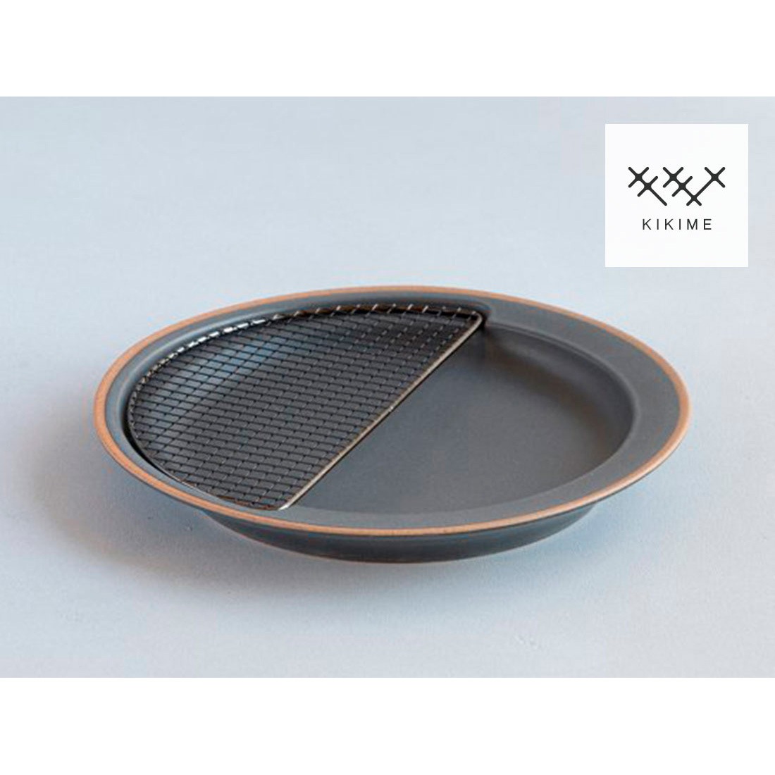 42957 KIKIME amime プレート 半月 黒酸化網×グレー 1セット(1セット) cotta 【通販モノタロウ】