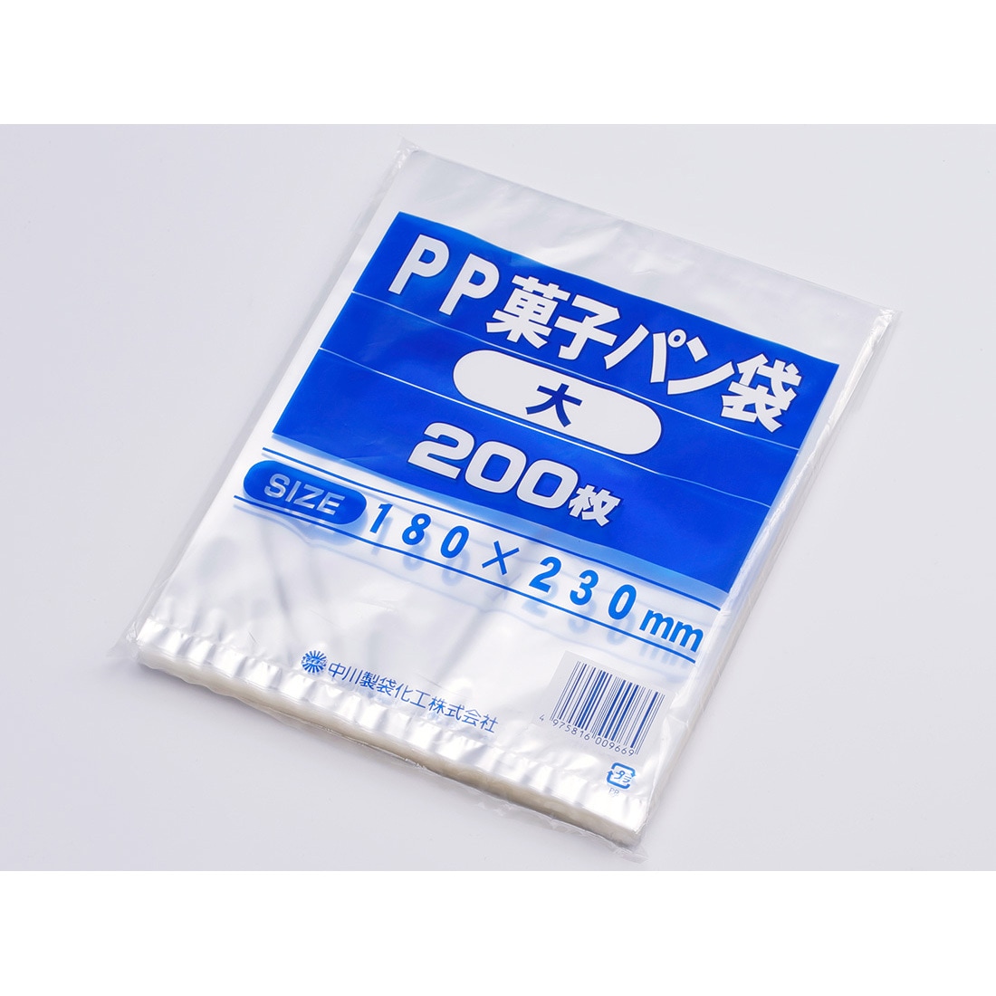 75719 PP菓子パン袋 大 cotta 寸法0.025×180×230mm 1枚(200枚