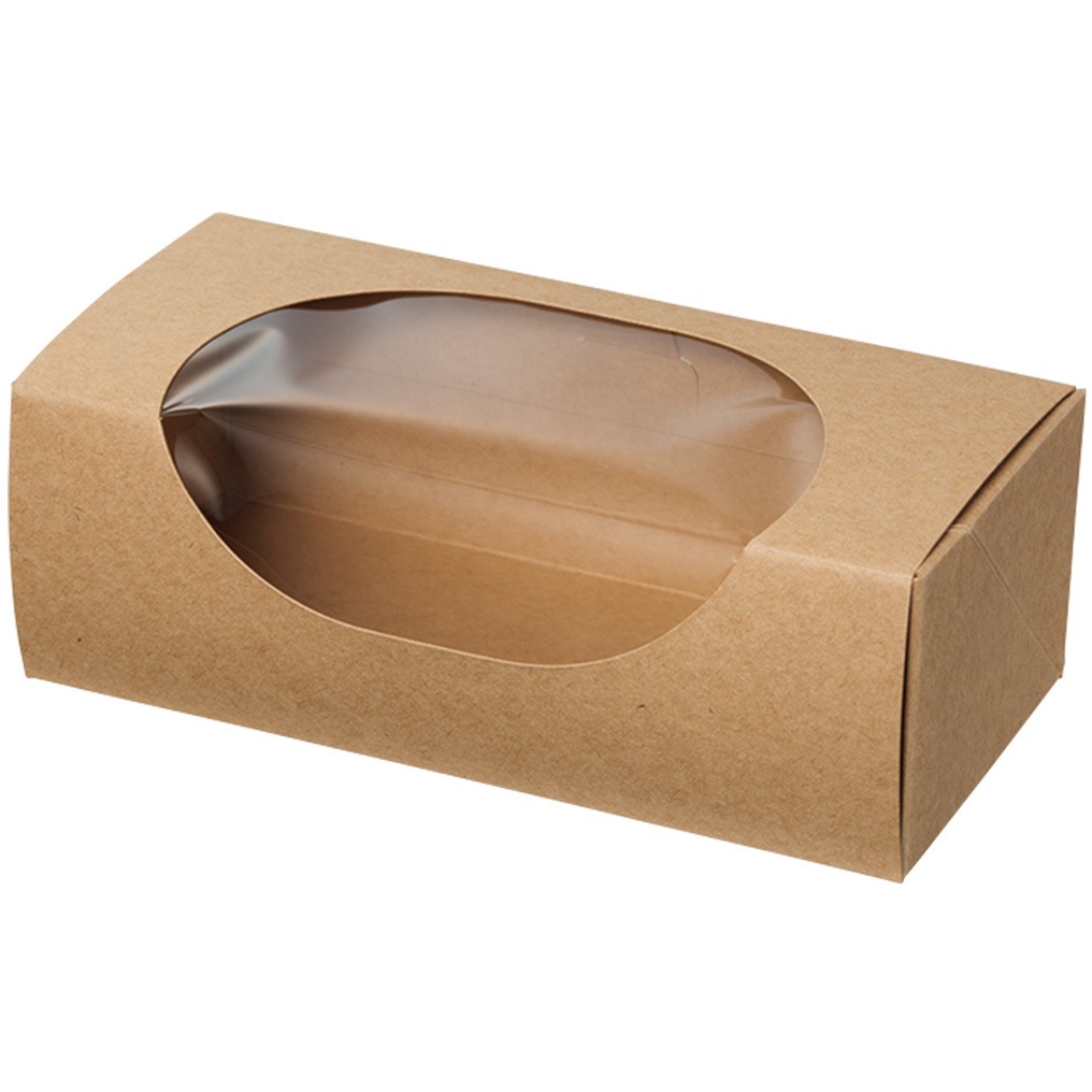 98643 IK ナチュラルBOX 130 (窓付) cotta 寸法130×60×H45mm 1枚(100枚)