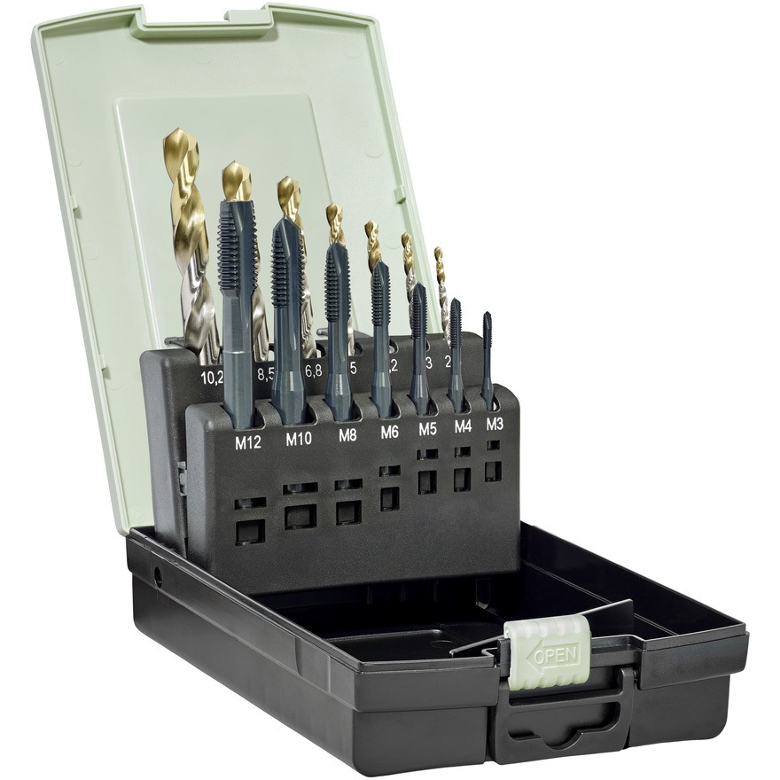 TC216-SET2-M3-M12-WY80FC HSS-E タップセット 2(タップ + ドリル)(貫通穴加工用) プロトティップ Vaporisiert   TC216-SET2-M3-M12-WY80FC