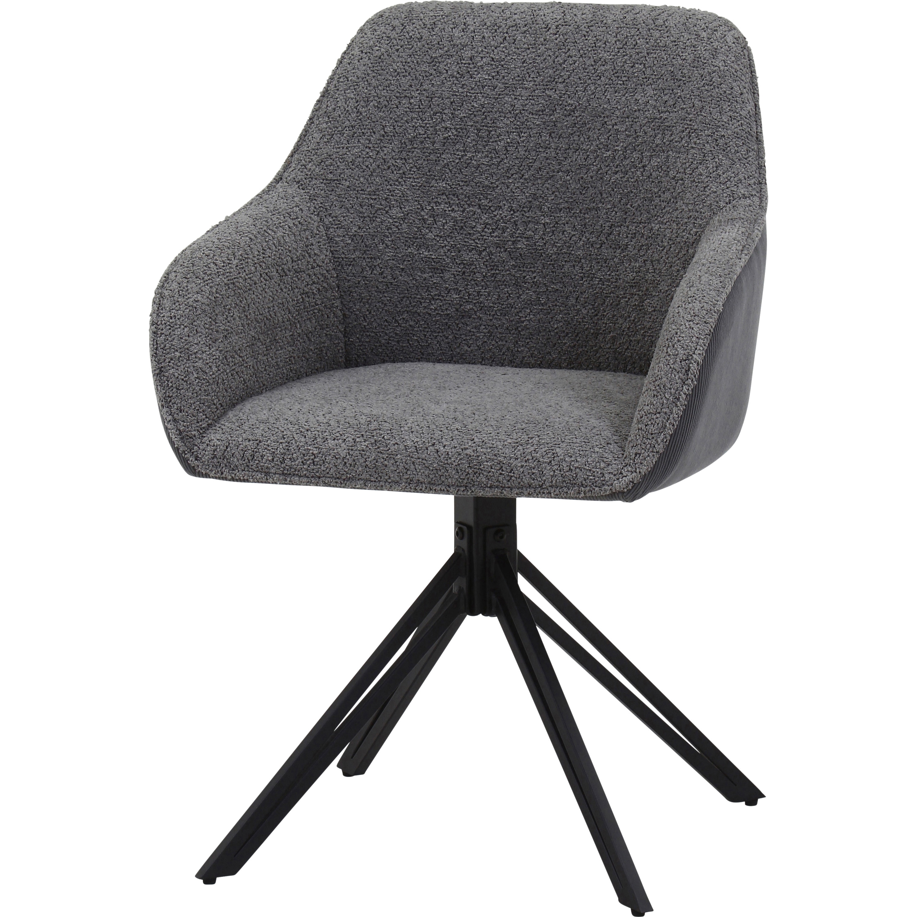 70674 ダイニング回転チェア ルナ GY 不二貿易 外寸法580×540×830mm