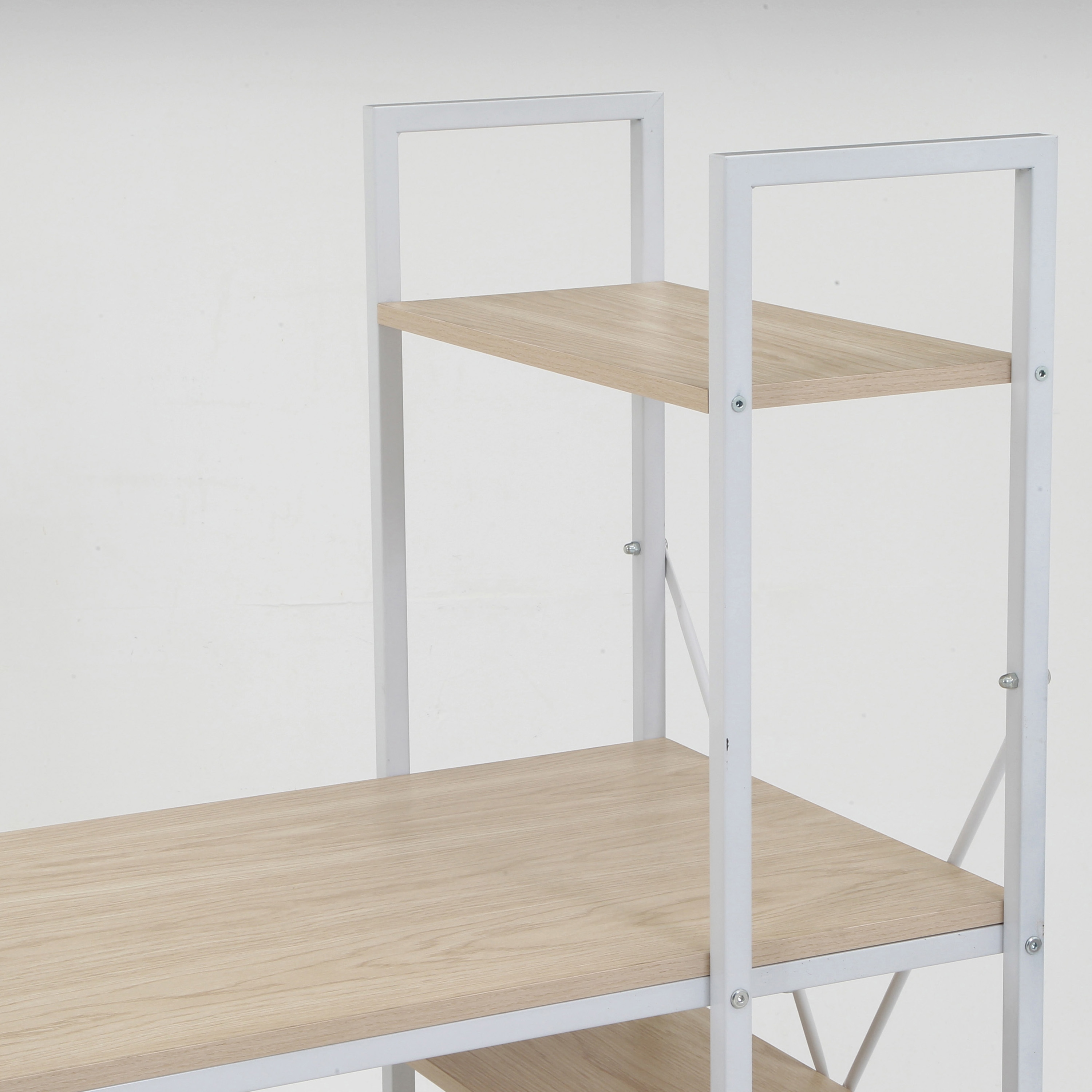 60582 ラック付きデスク アチーブOAK 1個 不二貿易 【通販モノタロウ】