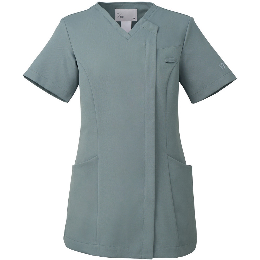 UM501-EB-LL スクラブ レディス 半袖 住商モンブラン アースブルー色   UM501-EB-LL