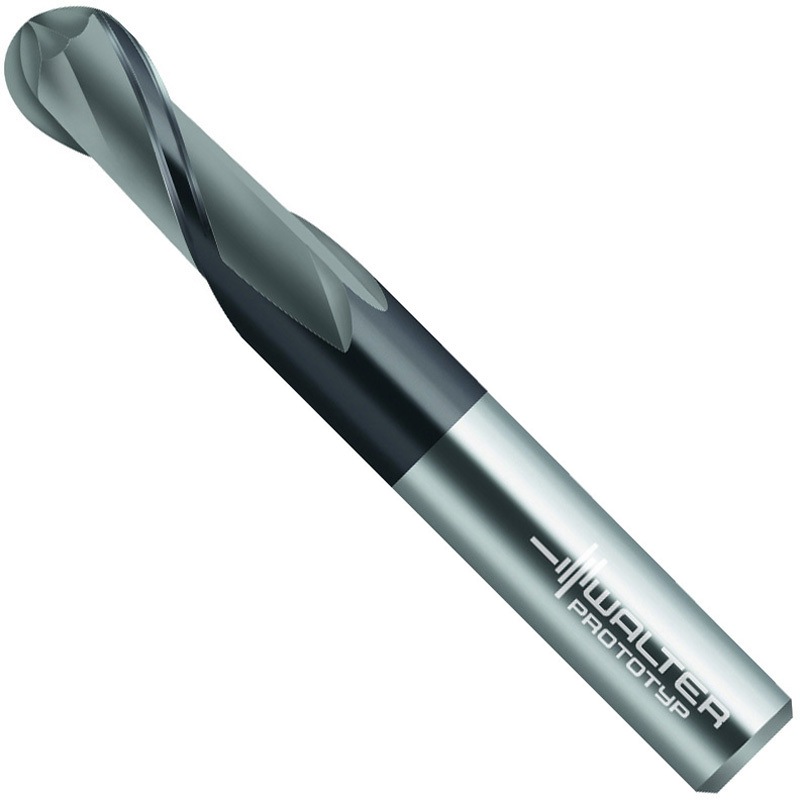 MC416-01.5A2B-WJ30TF 超硬ボールノーズエンドミル プロトティップ ねじれ角30° 2枚刃 TiAlN 刃径1.5mm