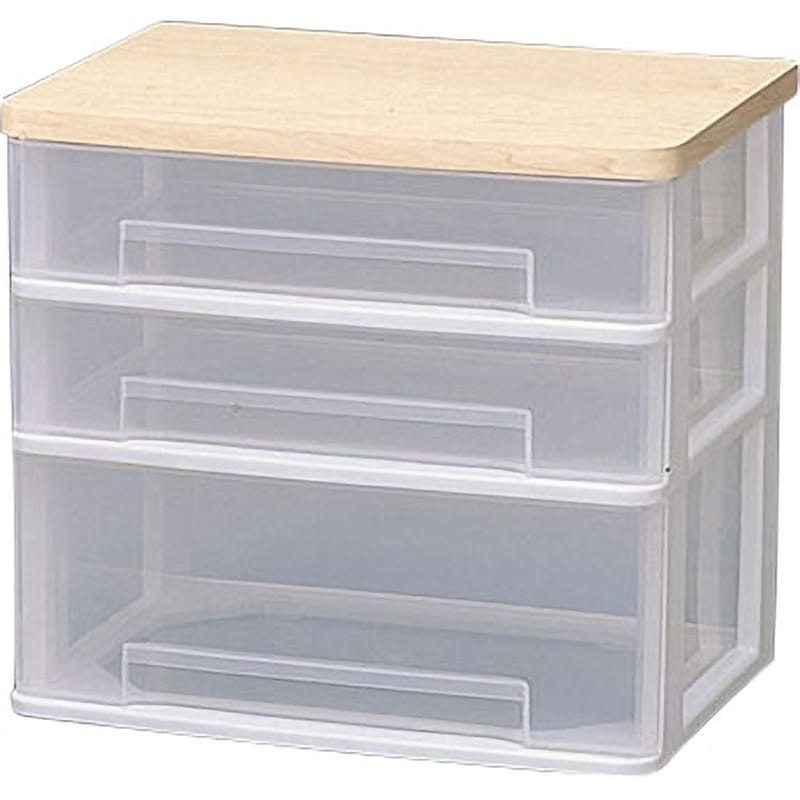 エルヴェ ブラウン 浅引き出し3段チェスト 引き出し タンス