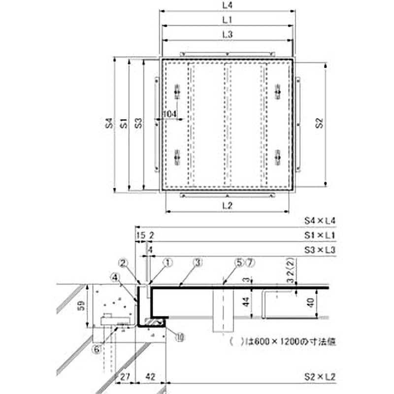BH-7S 大口径マシンハッチ Pタイル貼物用 屋内用 1台 第一機材 【通販モノタロウ】