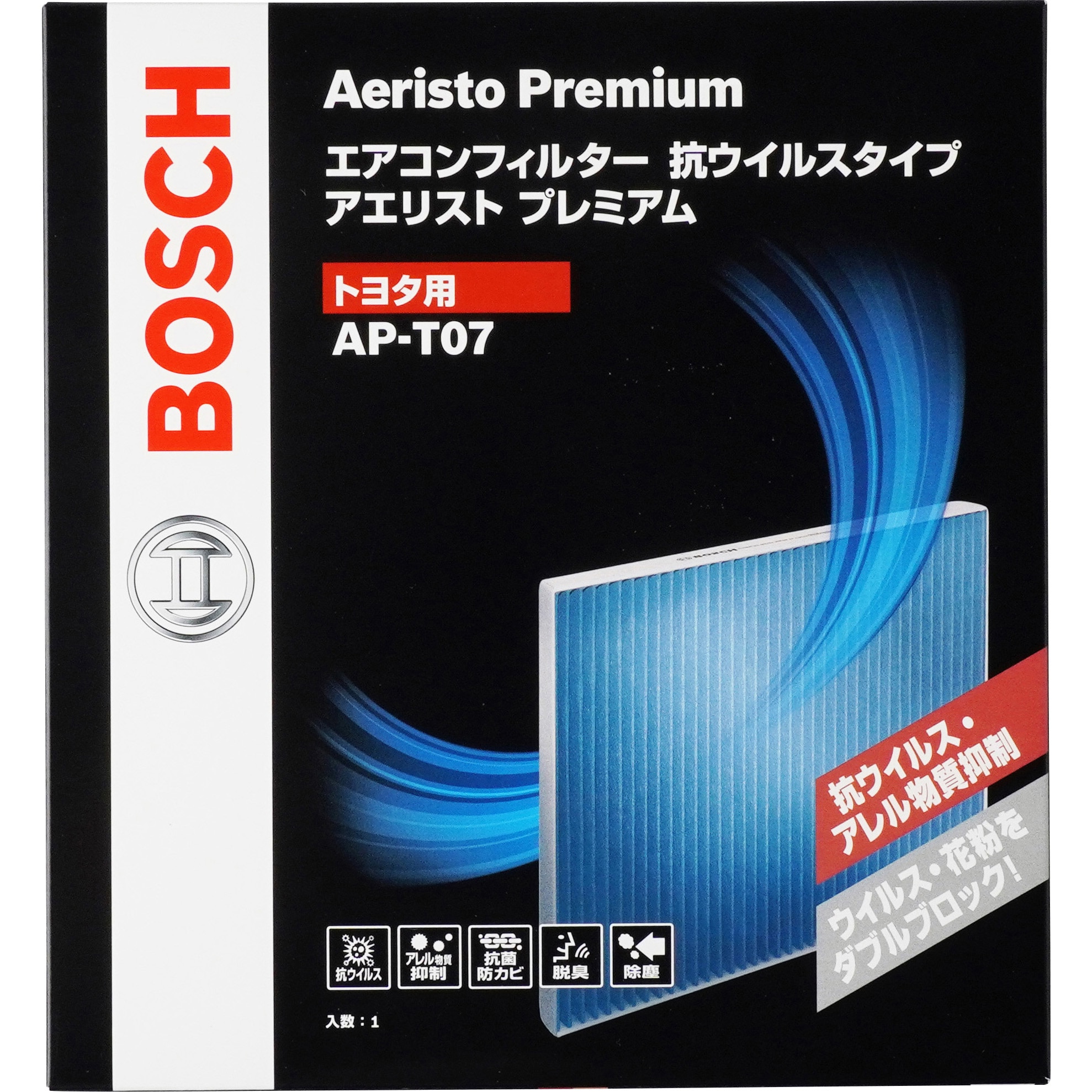 AP-T07 エアコンフィルター アエリストPremium(国産車用) 1個 BOSCH
