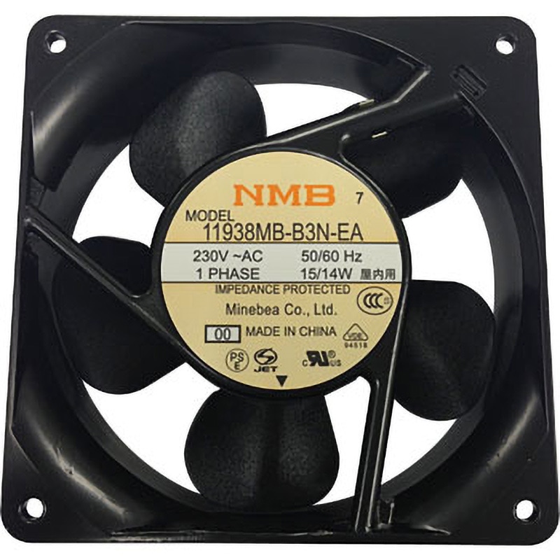 11938MB-B3N-EA-00 ACファンモータ NMB(ミネベア) AC230V 取付角寸法