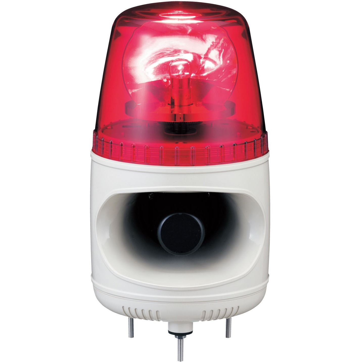 AHMCK-100R-E ホーンスピーカー型 電子音警報器内蔵タイプ 電球回転灯 Φ135 AHMCKシリーズ(Eタイプ) シュナイダーエレクトリック 音色:サイレン 赤色   AHMCK-100R-E