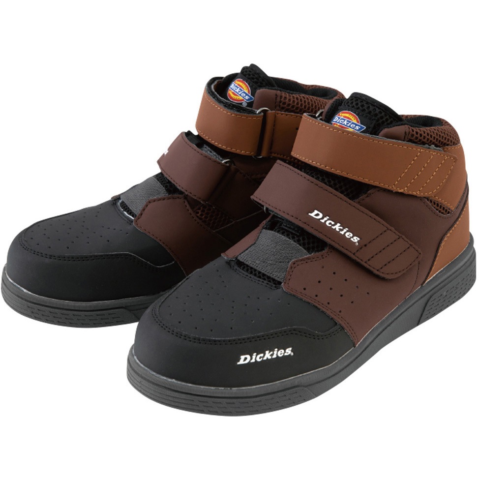 D-3313 セーフティースニーカー Wマジック Dickies(ディッキーズ) ブラウン色 サイズ25cm  D-3313