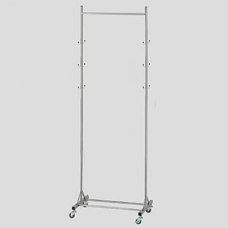 SHRF1800-600 ステンレスハンガーラック(小物掛けフック付き) アズワン