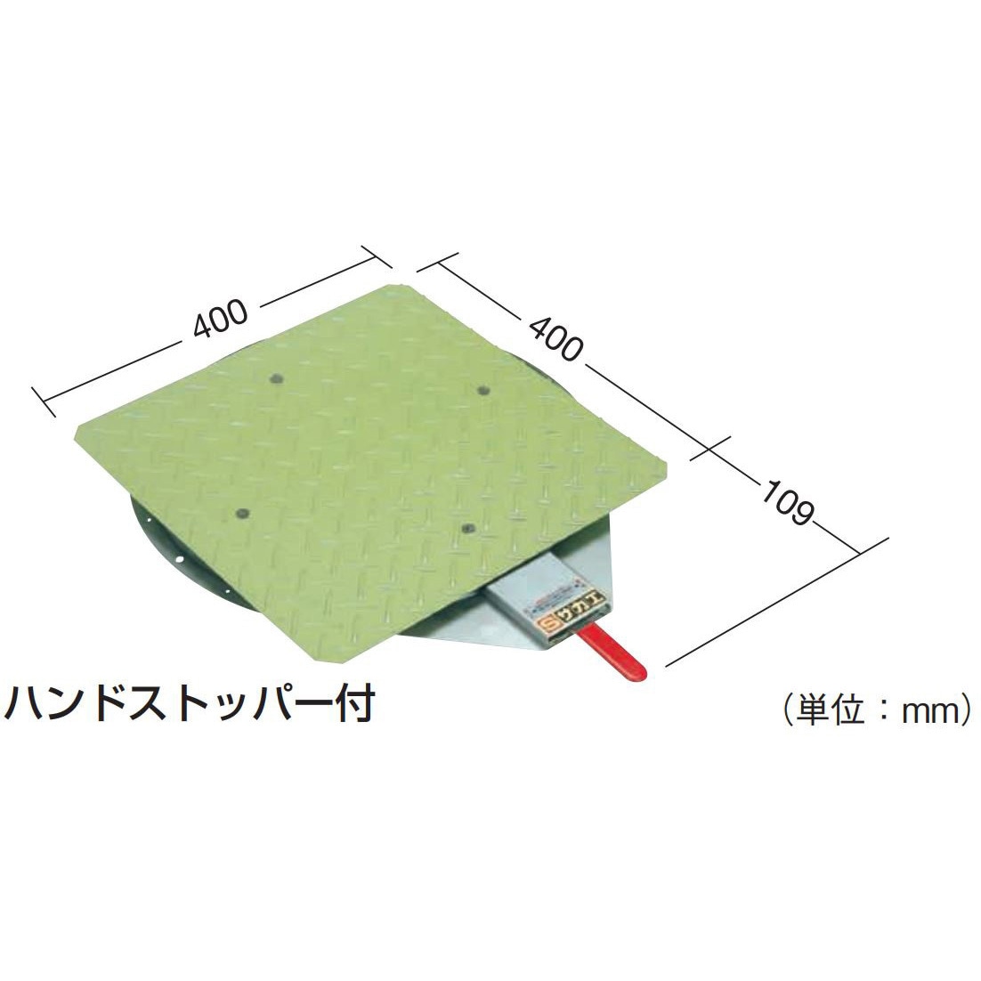 輪切りの天板 KS-40STN クルクル回転盤(スチール製/スチール天板t2.3mm仕様) サカエ
