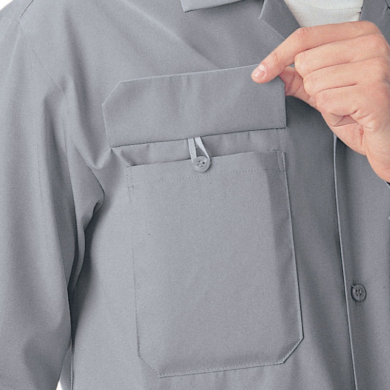 GK310 半袖シャツ サンエス ストロー色 帯電防止 サイズM着丈70cm  GK310