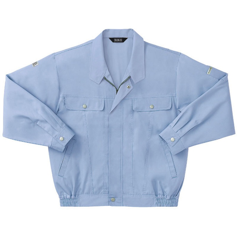 WA381 長袖ブルゾン サンエス パープルブルー色 帯電防止 LL着丈67cm  WA381 5,827円