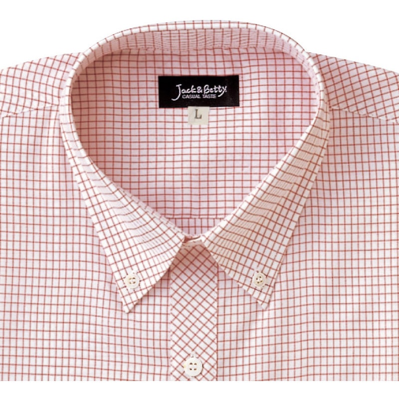 JB55050 メンズ半袖シャツ サンエス レッド色 サイズLL着丈82cm  JB55050 5,603円